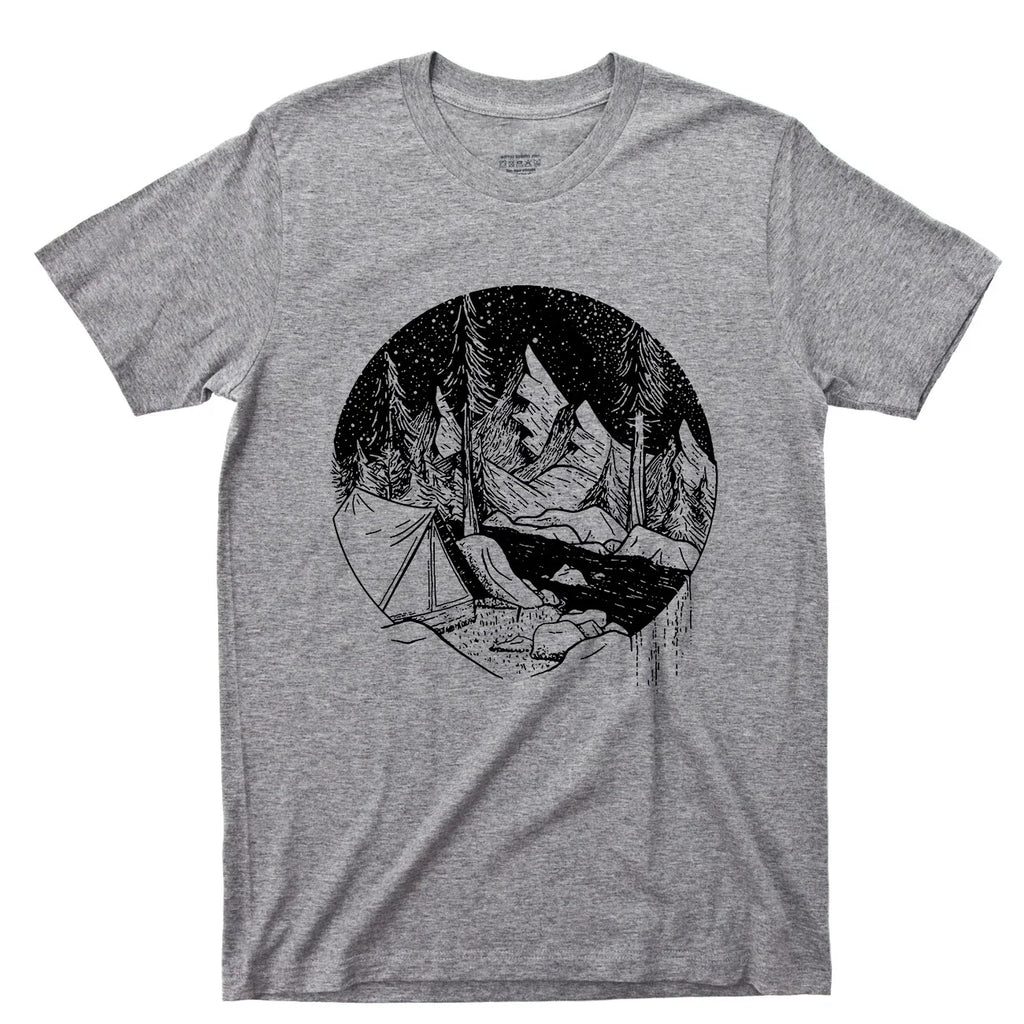 Camping T Shirt Great Outdoors Mountain Hiking River Appalachian Trail Trek Tee Unisex
