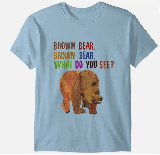 Brown Bear Retro Vintage Unisex Full Sizes S-5XL Multicolor Unisex