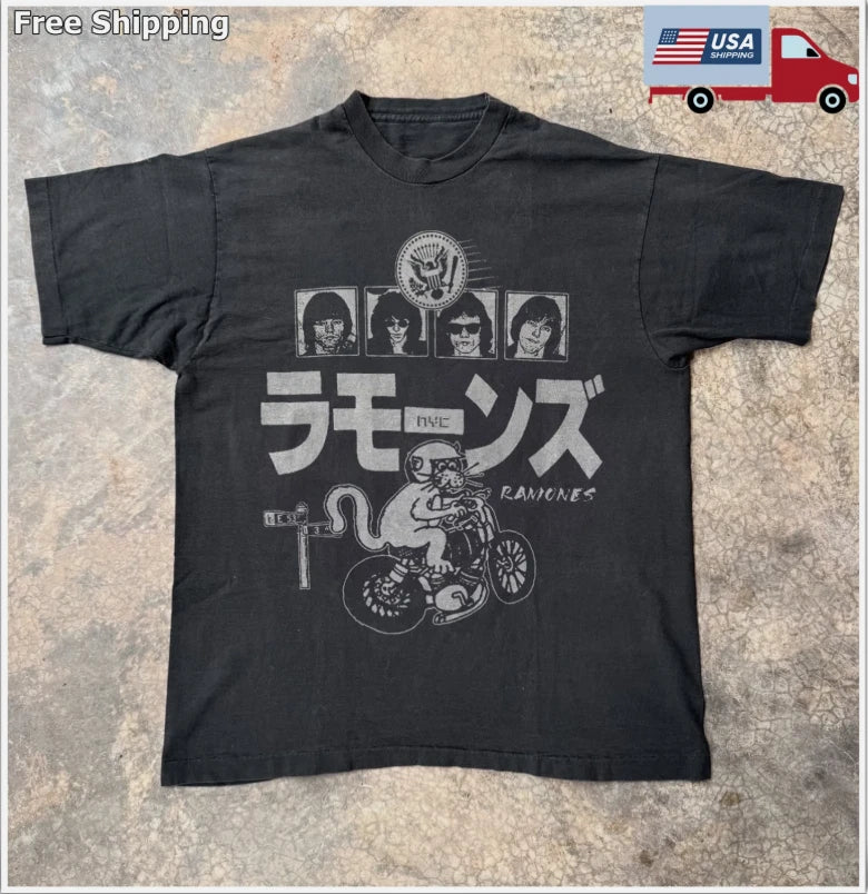 Ramones Japan Tour Graphic , Unisex Black , Size S-5XL Unisex