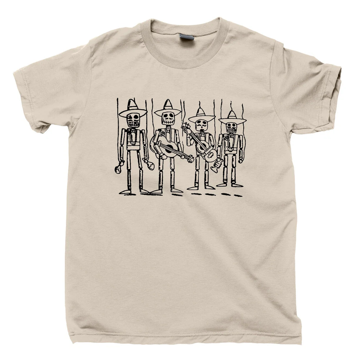 Mariachi Music Band T Shirt Skeletons Sugar Skull Calavera Day Of The Dead Tee Unisex