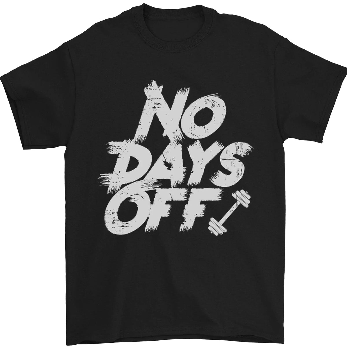No Days Off Gym Training Top Bodybuilding Mens 100% Cotton Unisex