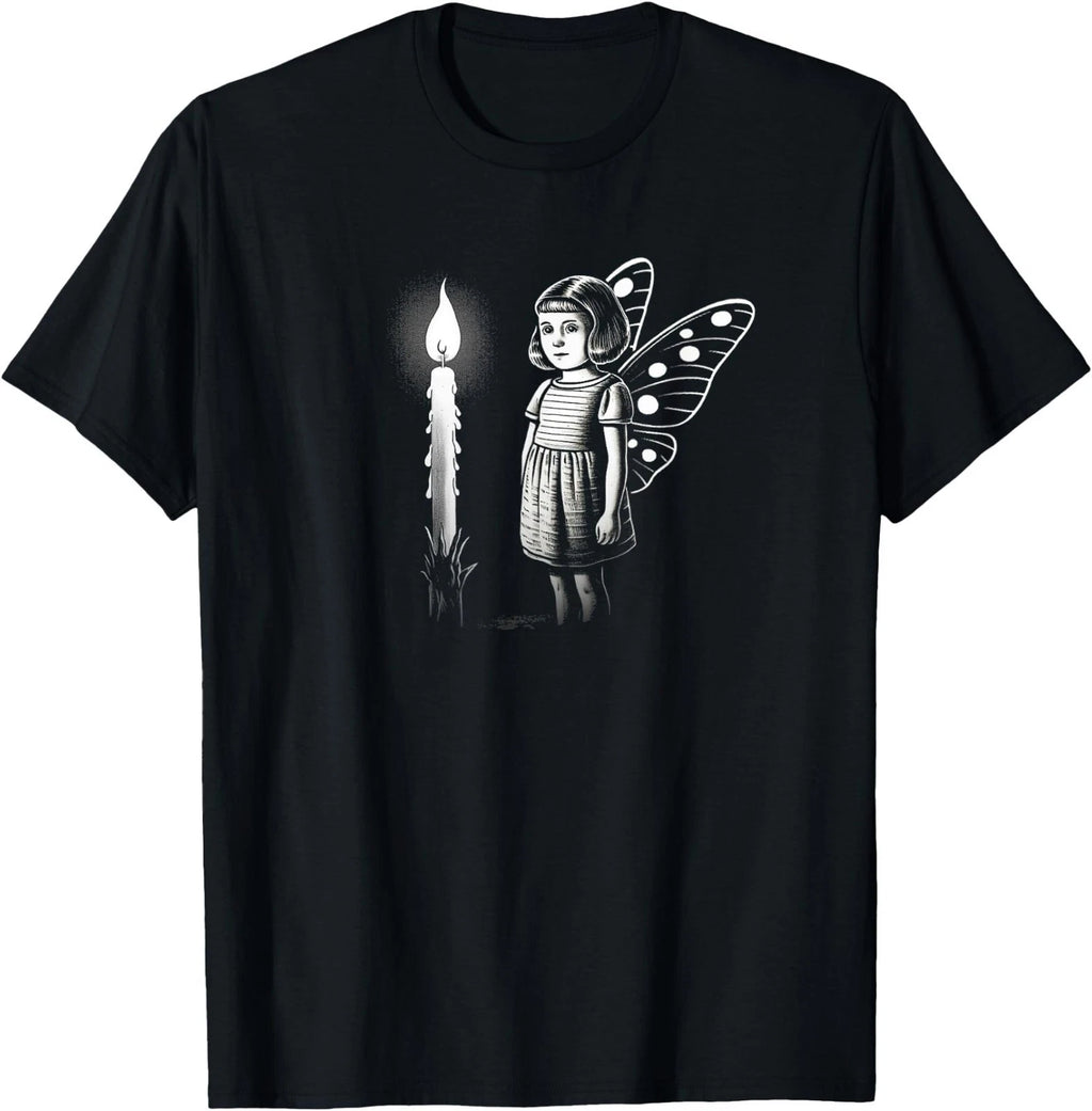 Moths Give Themselves To The Fire Moth Girl Mesmerized T-Shirt