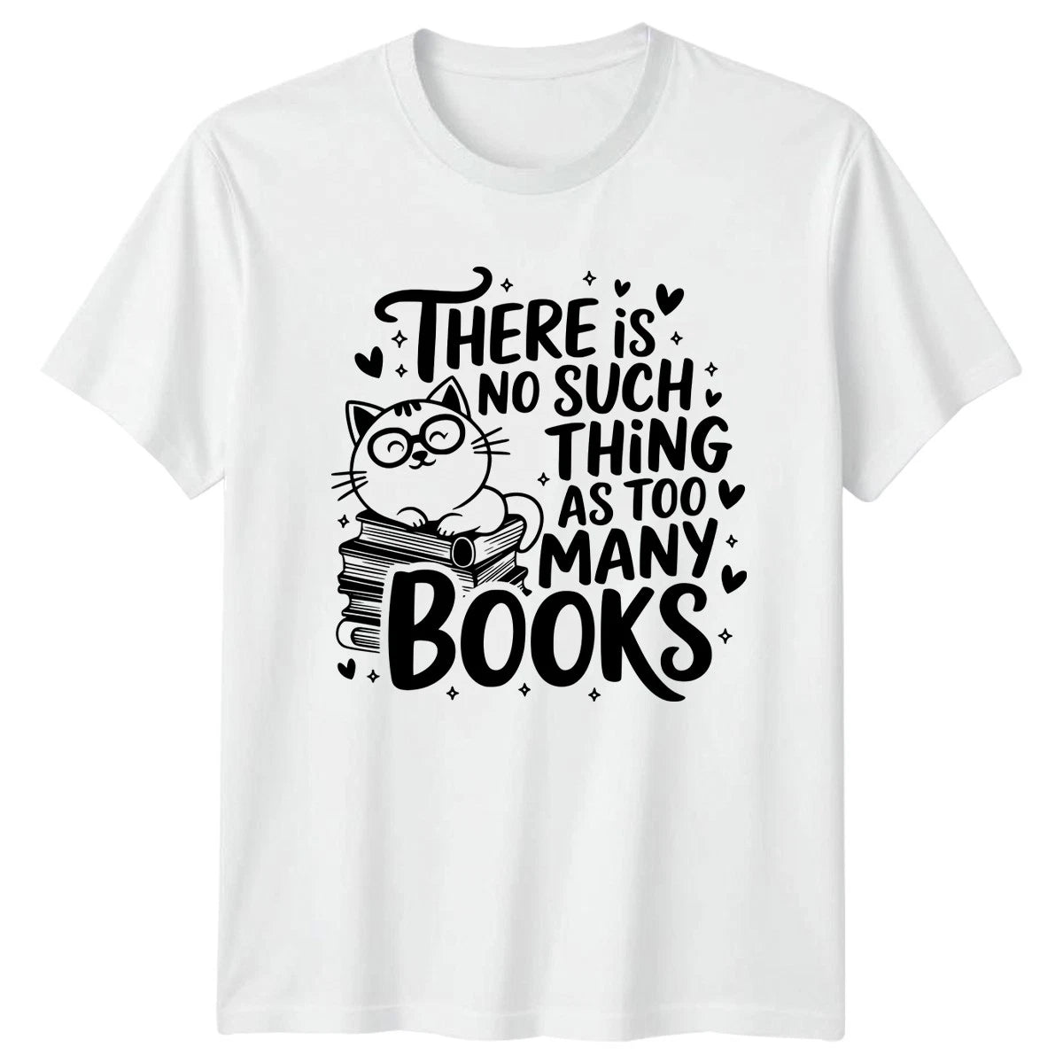 There Is No Such Thing As T-Shirt Cat Librarian Bookworm Reading