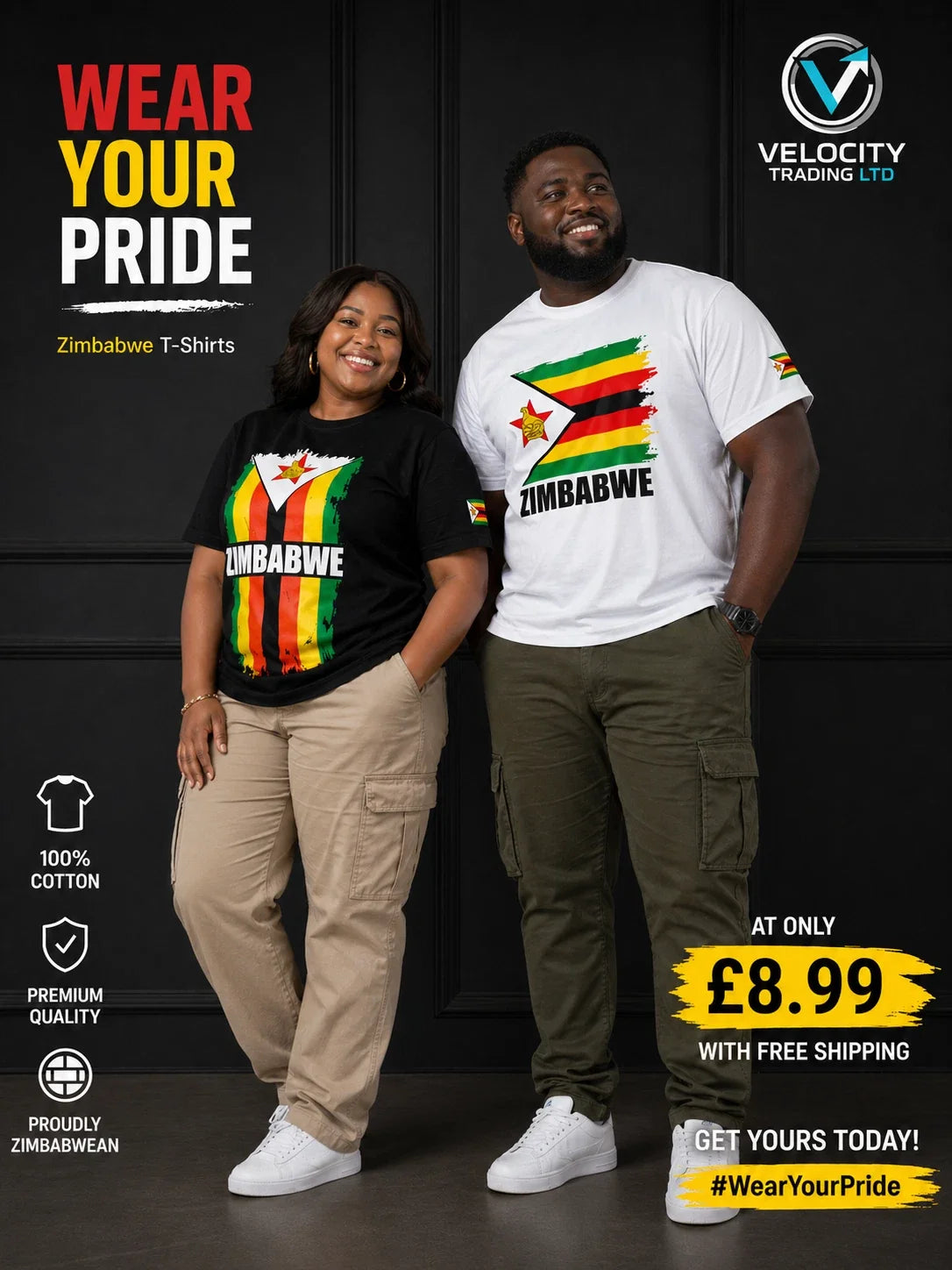 Patriotic Zimbabwean Pride s Zimbabwe Flag Unisex Multi Designs Unisex