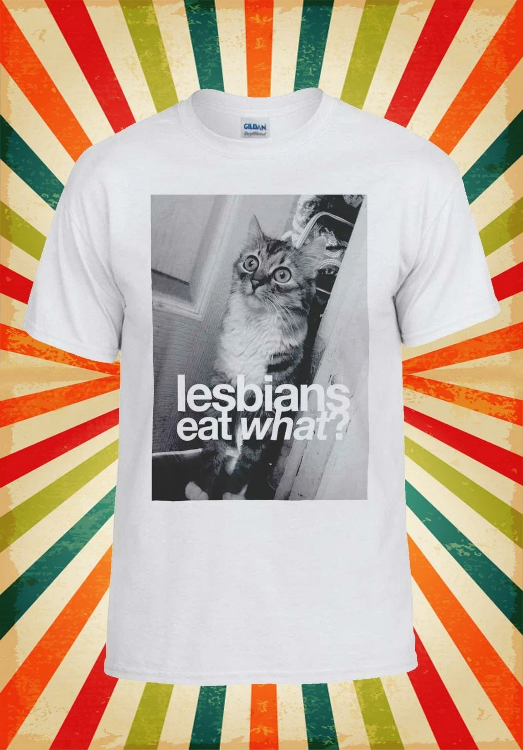Lesbians Eat What Pussy Cat Kitten Men Women Vest Tank Top Unisex T Shirt 1351 Unisex