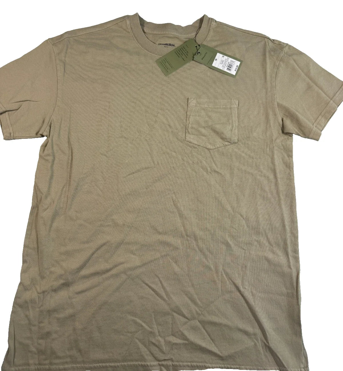Goodfellow & Co Men's Heavyweight Short Sleeve Size Medium Dark Tan Unisex