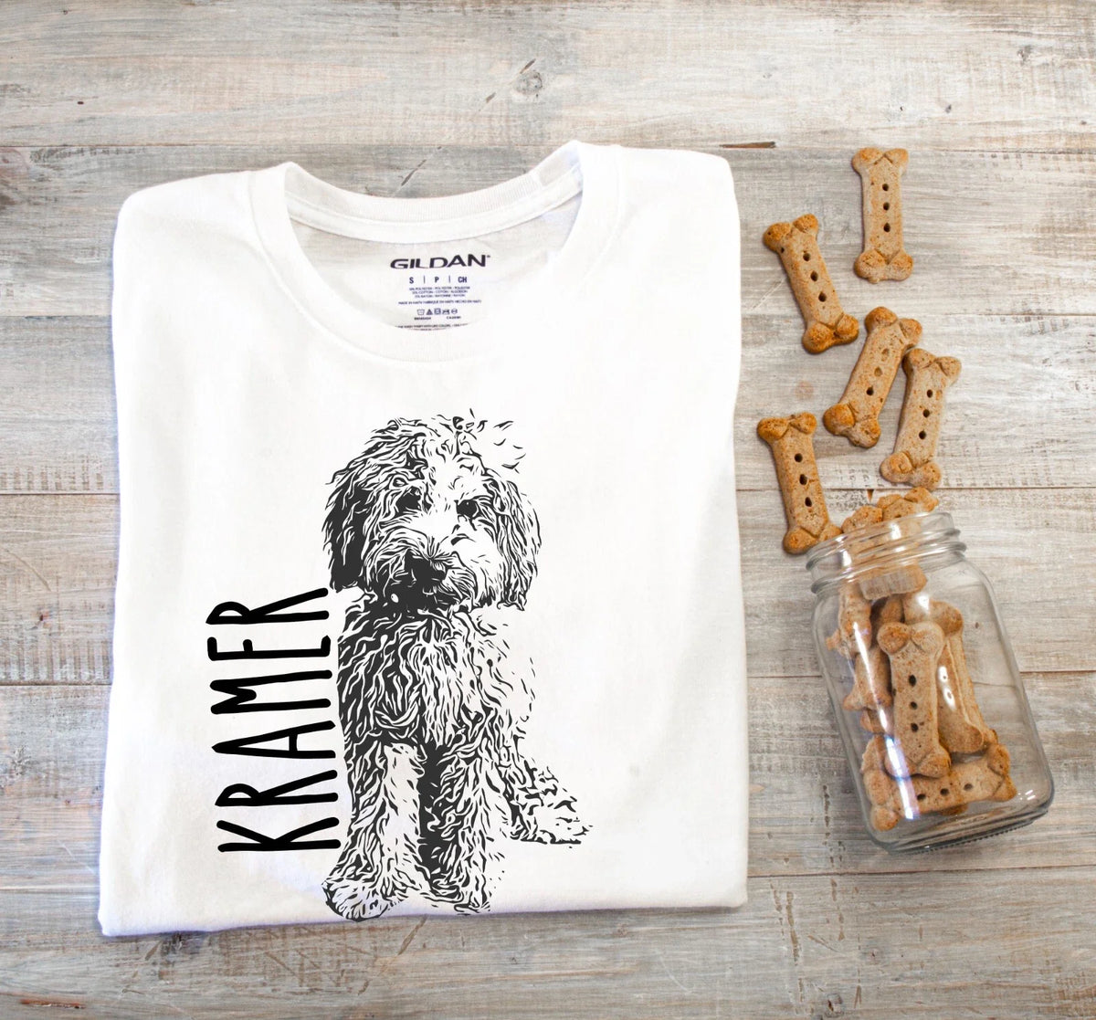 Personalized Doodle Dog Unisex Gray or White Labradoodle Goldendoodle Unisex