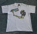 Dinosaur Jr Vintage 90s White Tee L USA Made “START CHOPPING” Brockum Worldwide Unisex
