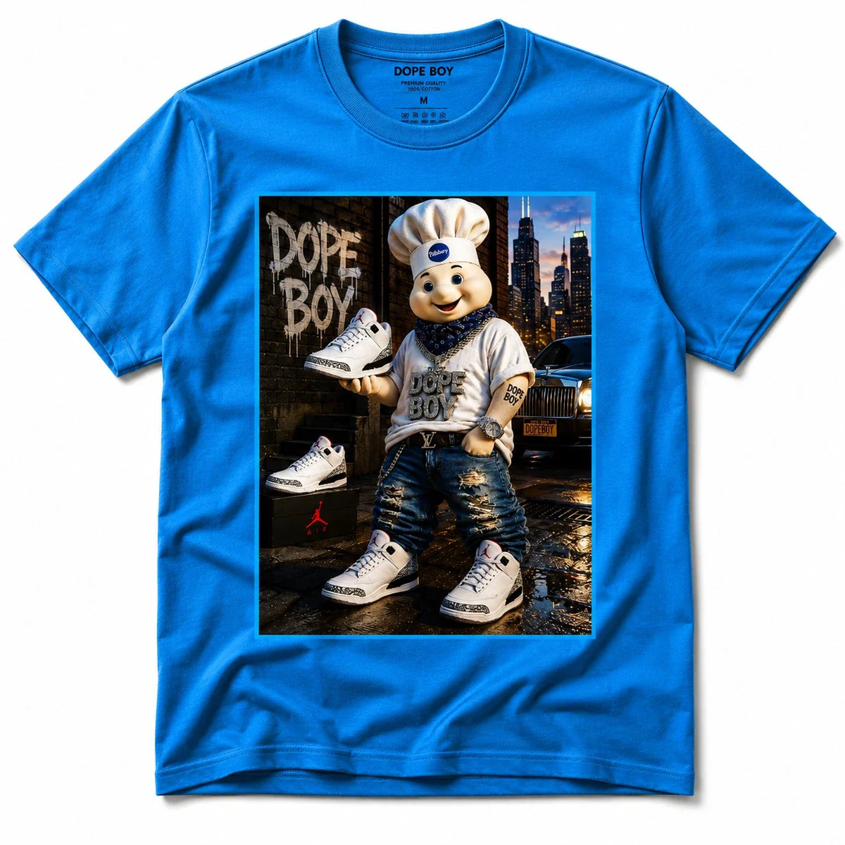 Dope Boy Mascot Character Tee | Urban Streetwear Concert Shirt Unisex
