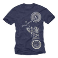Motorcycle Rocker Mens with Custom Chopper - Mens Biker Shirt Unisex