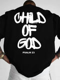 New Men's Graffiti Script Print Streetwear Crew Neck Short Sleeve Unisex