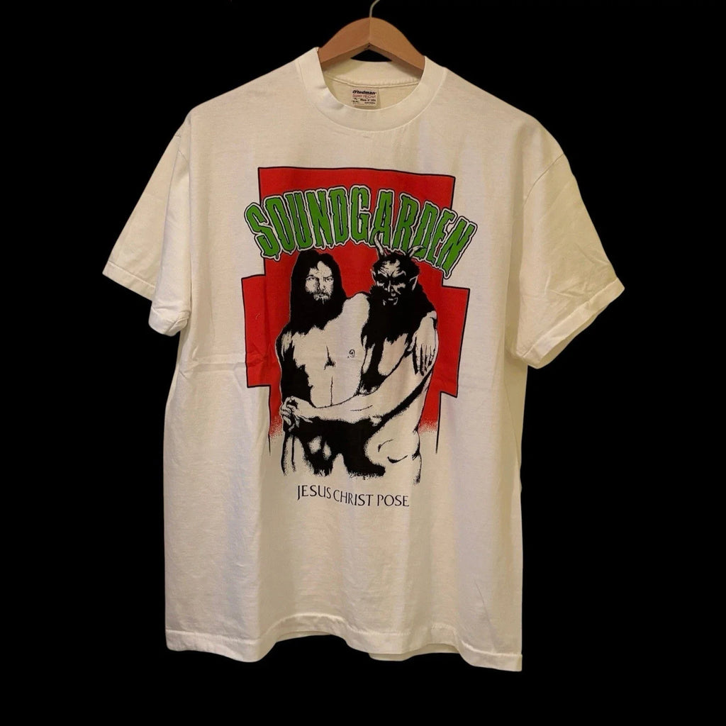 Vintage 1992 Sound garden Jesus Christ Pose Shirt 90s Rock Band Reprint Tshirt Unisex