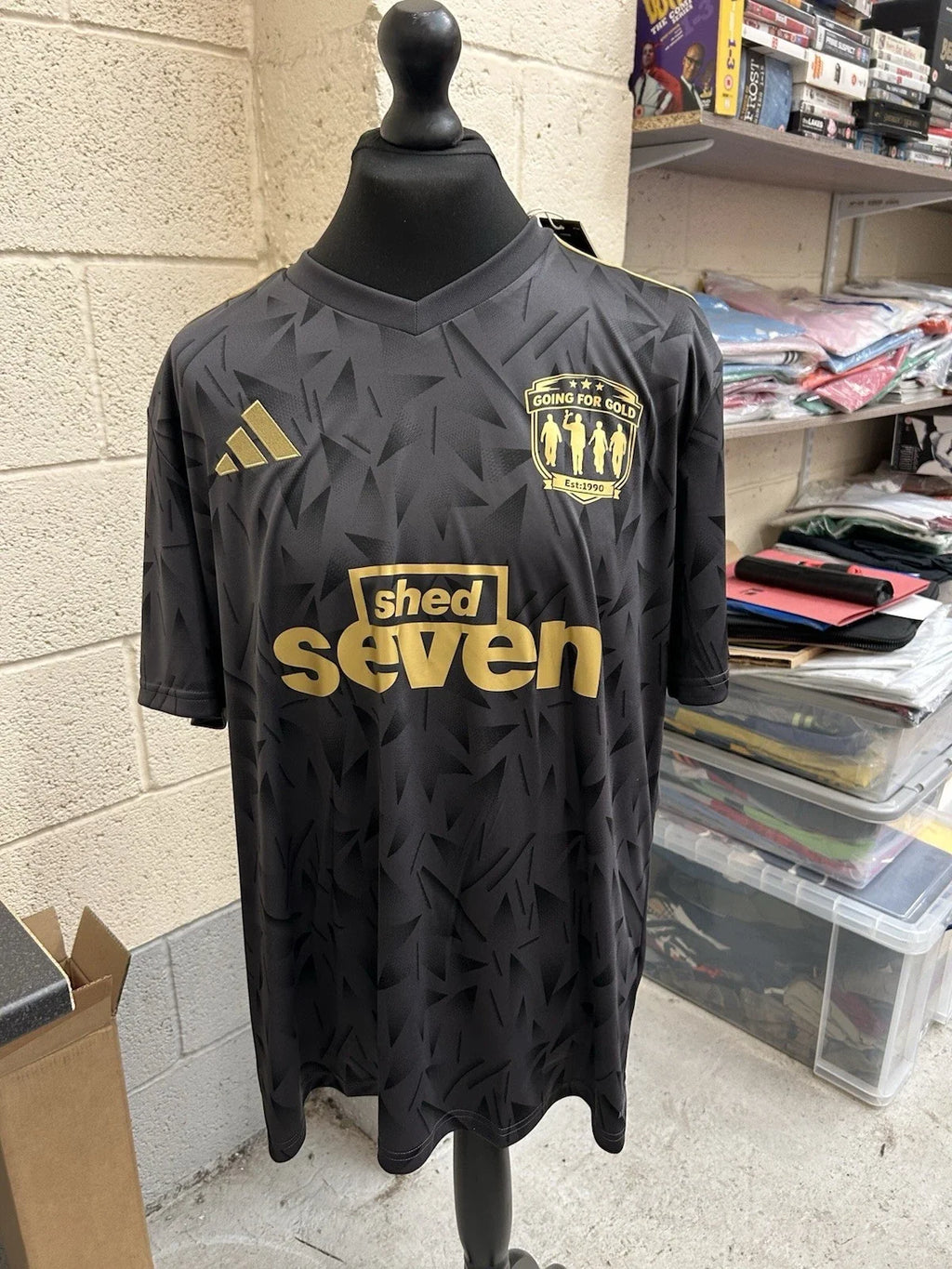 Shed seven Going For Gold Football Shirt custom Size Large Unisex