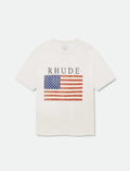 RHUDE Cigar Club Emblem Logo Retro Short sleeved White Unisex