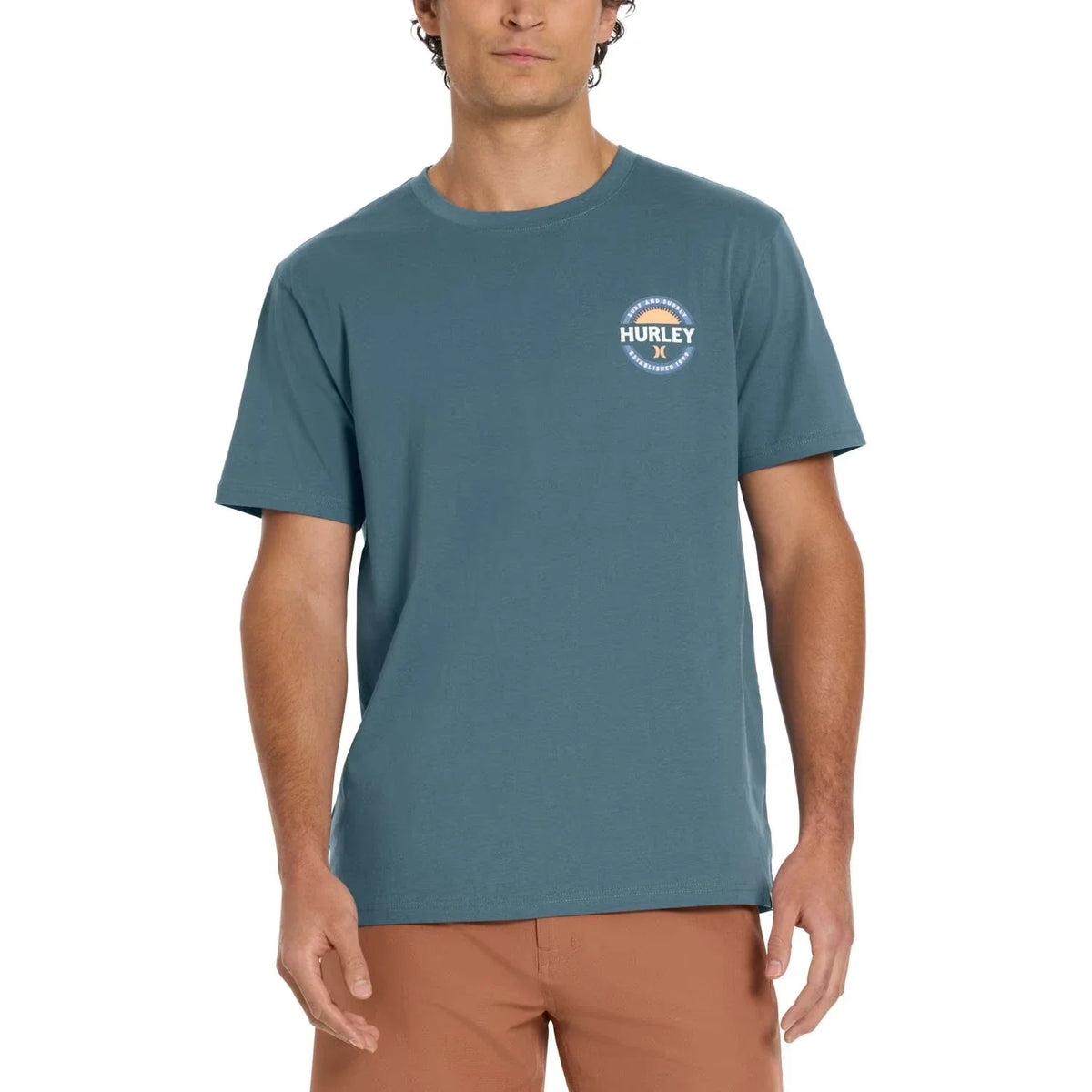 Hurley Men's Graphic Tee Size XL Blue Unisex