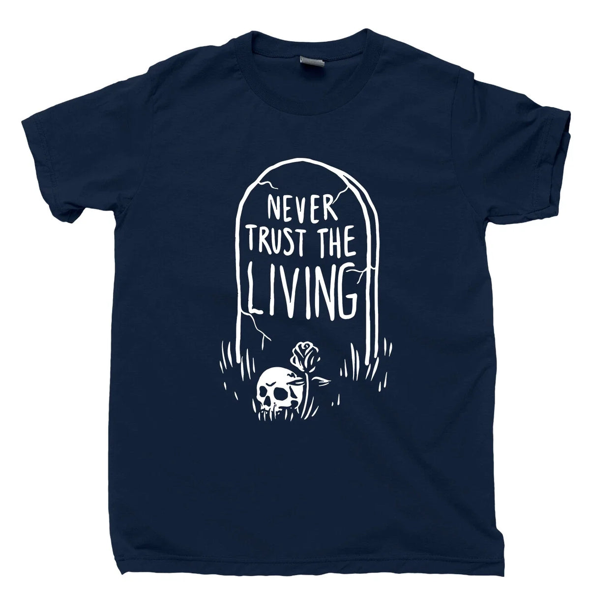 Death T Shirt Skull Skeleton Coffin Grim Reaper Necklace Ring Sticker Patch Tee Unisex