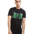 Official DC Comic Mens Joker Text Black Sizes S - XXL Unisex