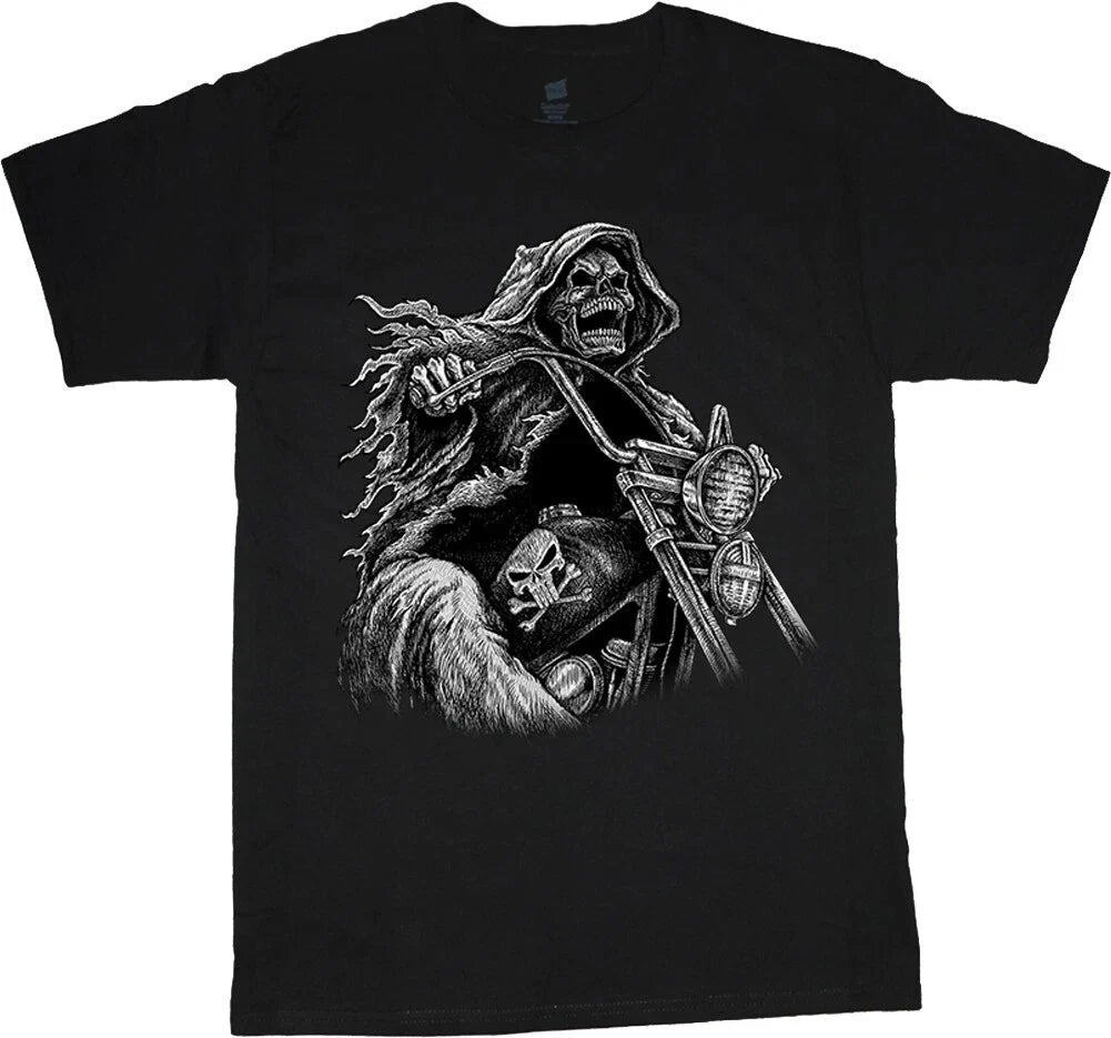 Grim Reaper Shirt Mens Graphic Tees Biker Shirt Mens Clothing Accessories Gifts Unisex