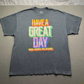 Big Men Cotton Blend 2XL Sarcastic Graphic Retro Humor Gray Unisex