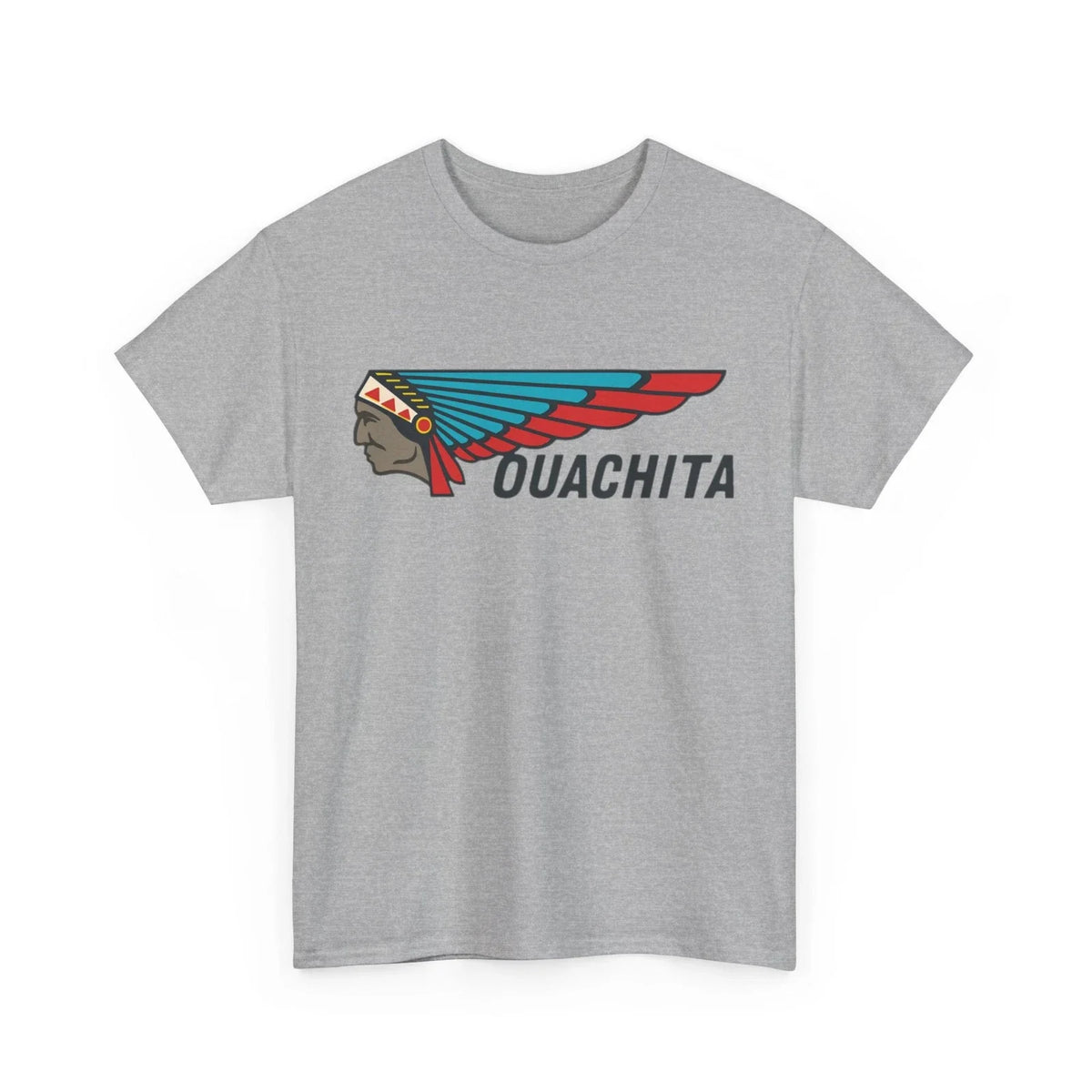 Ouachita Vtg Boat Canoe Fishing Marine Native Indian Chief Logo Graphic Unisex