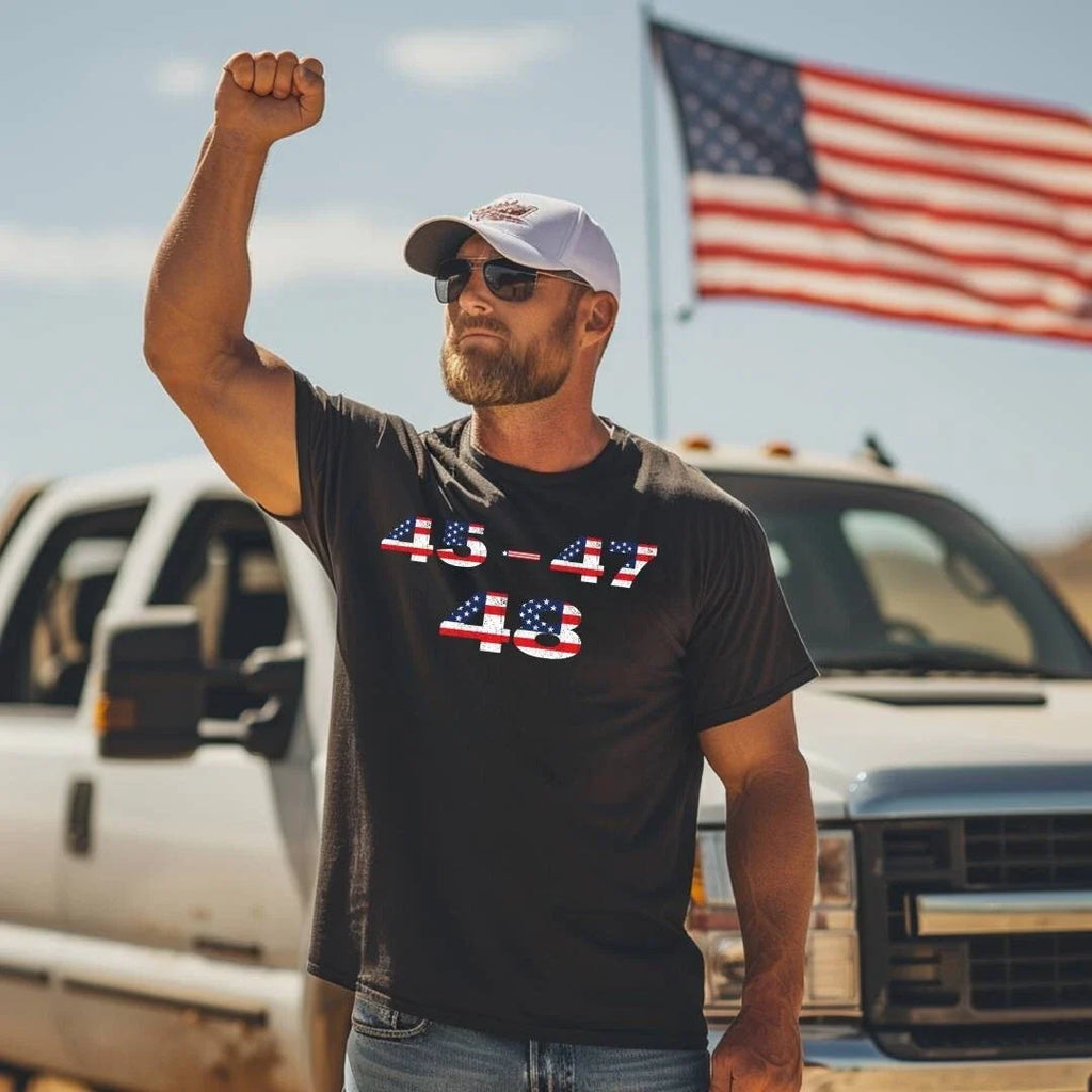 Trump 2024 2028 MAGA 45 47 48 Take America Back Eagle Tee Legend Flag Unisex