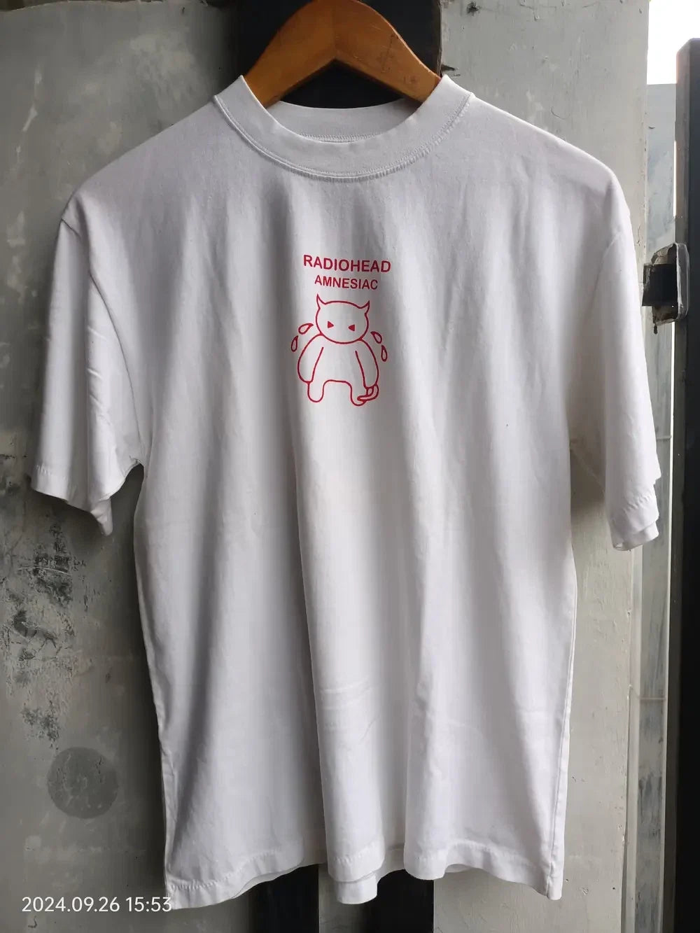Radiohead Amnesiac Promo Tour Tee Vintage Indie Rock Graphic Shirt S-5XL Unisex