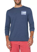 IZOD Men's Long Sleeve Saltwater Graphic , Sargasso Sea, 2X-Large Tall Unisex