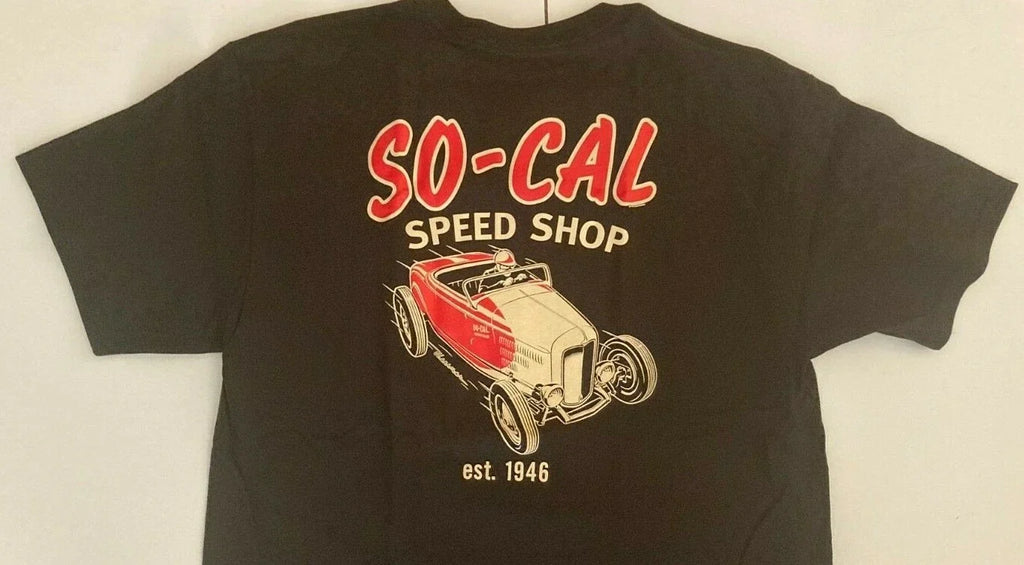 So-Cal Speed Shop Roadster (1013) 100% Black Cotton MOPAR CHEV FORD NHRA Unisex