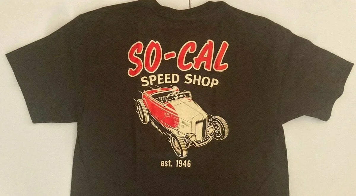 So-Cal Speed Shop Roadster (1013) 100% Black Cotton MOPAR CHEV FORD NHRA Unisex