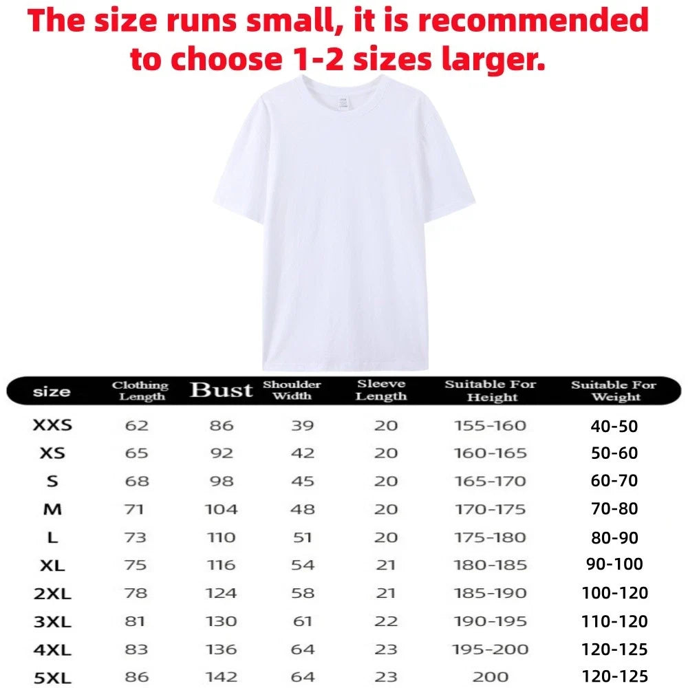 Adults Personalised Cotton Printed Custom Tees Photo Design Logo XXS-3XL Unisex
