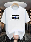 Men's Casual Round Neck with Fish School Pattern Unisex