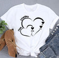 Custom Grandma Shirt, Mother's Day Gift, Kid Names Heart Tshirt, Baby Shower Tee Unisex