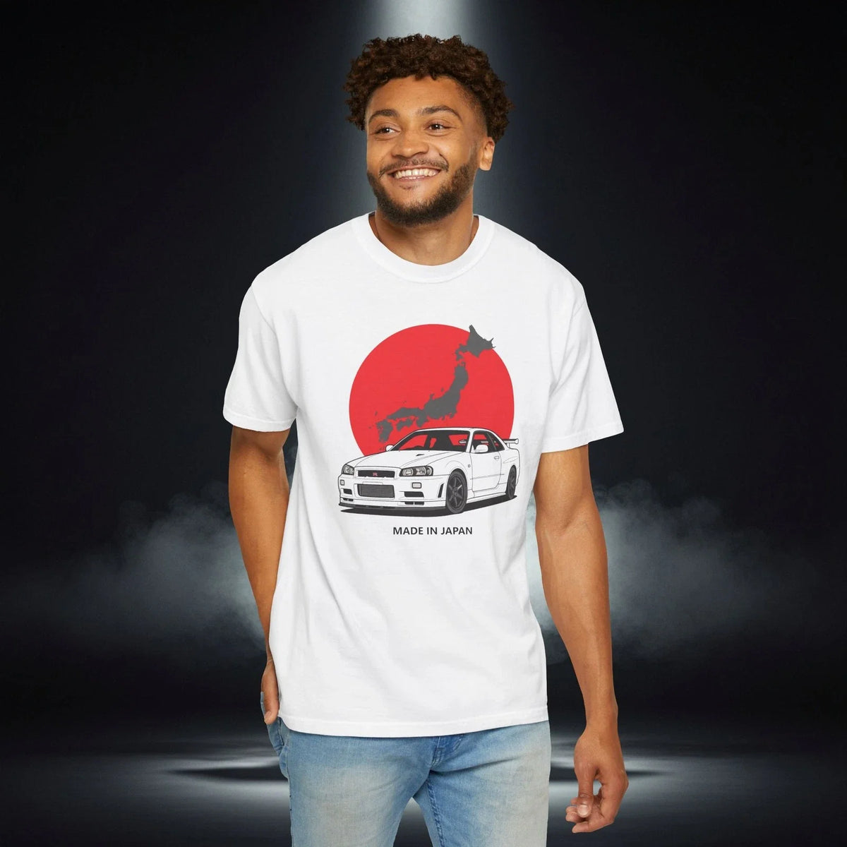 GTR R34 Japanese JDM Sports Car Retro Flag Unisex