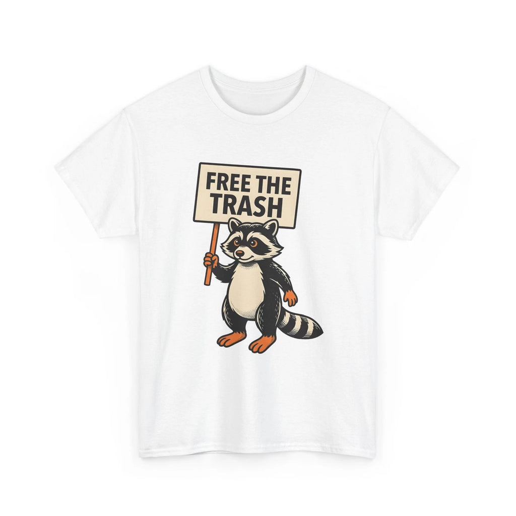 Raccoon Cartoon Shirt Funny Animal Gift Women Bold Graphic Tee Trash Panda