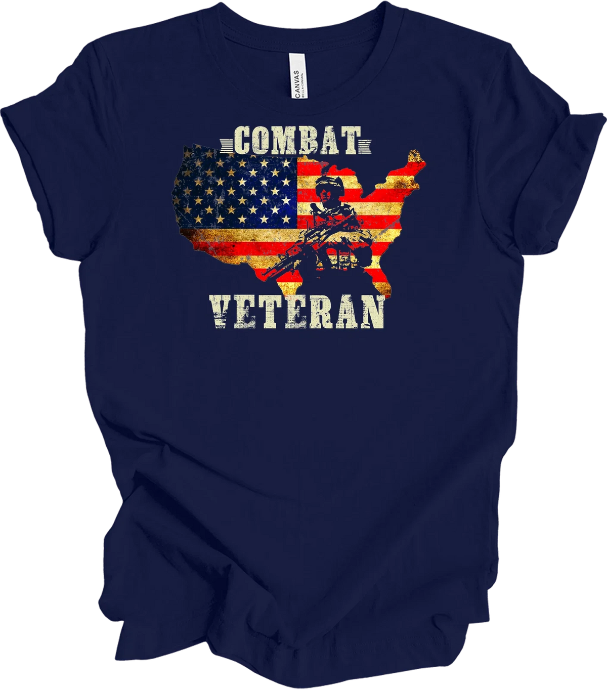 Combat Veteran - Patriotic USA Flag Design Unisex