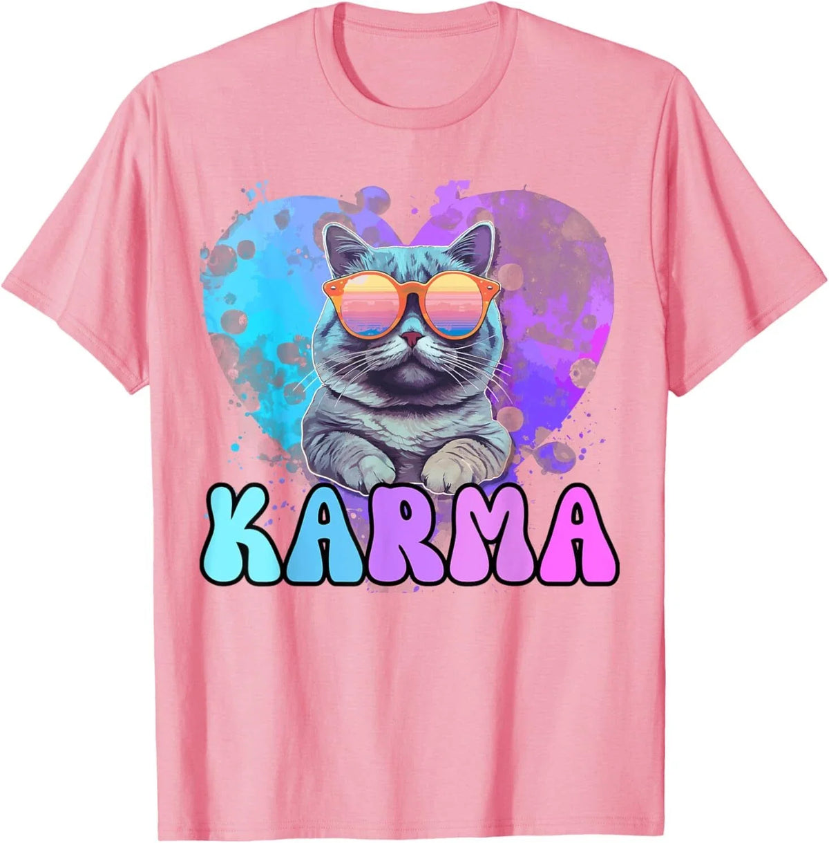 Cute Funny Cat Lover Heart Shape Karma Unisex