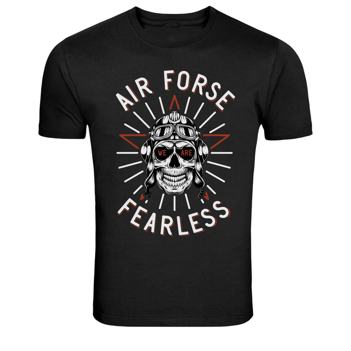 Air Force Fearless Pilot Skull Aviator Graphic Unisex