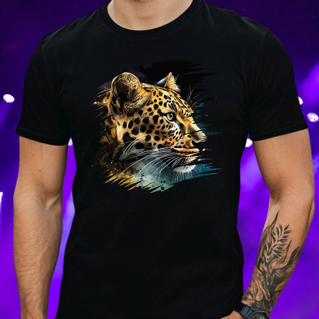 Mens Leopard Print Cotton Size S to 5XL Unisex