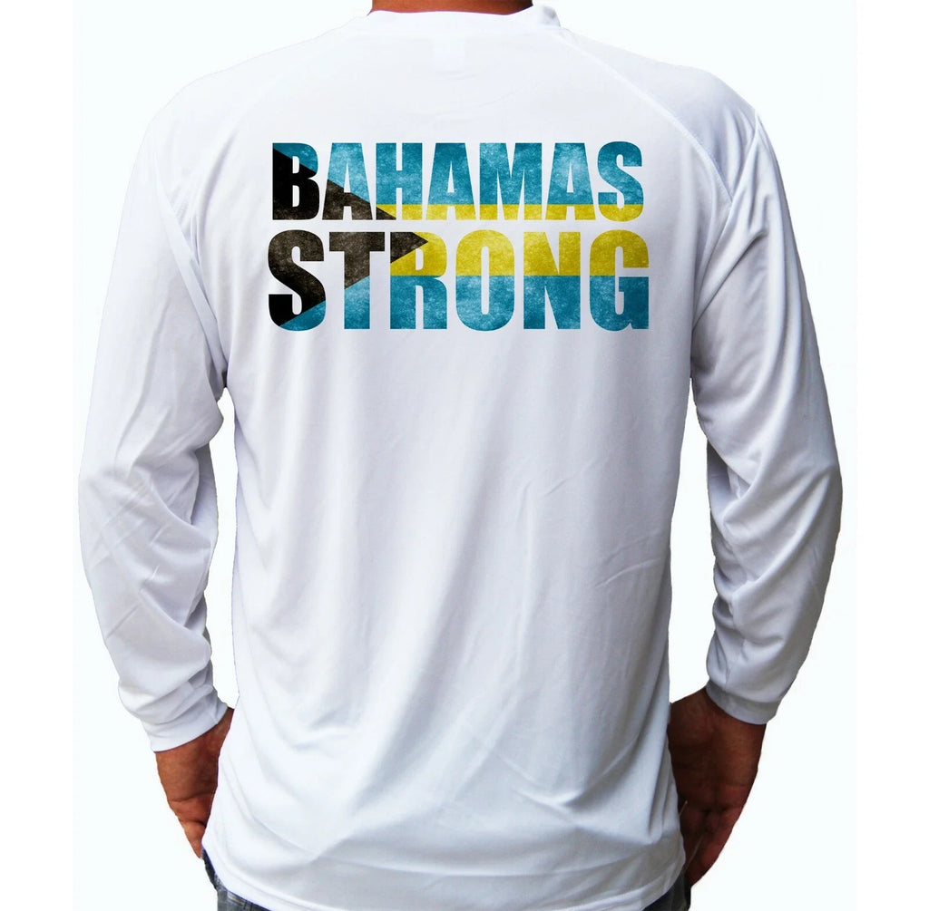 Bahamas Strong Flag Long Sleeve UPF 30 Fishing Boat Sport UV Protection Unisex