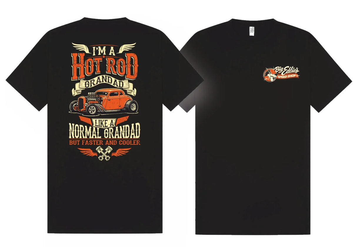 Hot Rod Grandad T‑Shirt Faster Cooler Vintage Car Gif Unisex