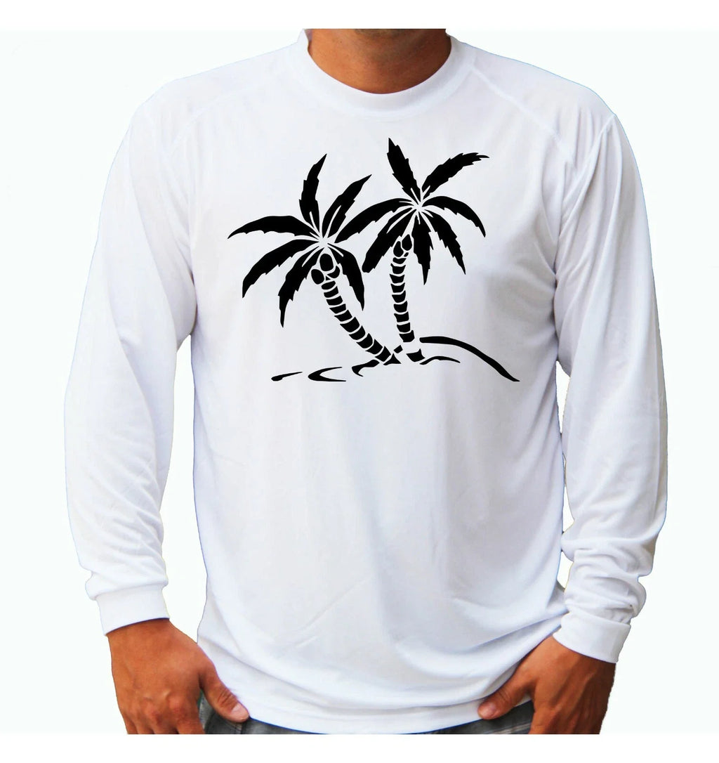 Palm Tree Ocean Long Sleeve UPF 30 Sport Fishing Boat UV Sun Protection Unisex