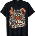 Football Season Game Raccoon Fan Day Funny Celebration T-Shirt