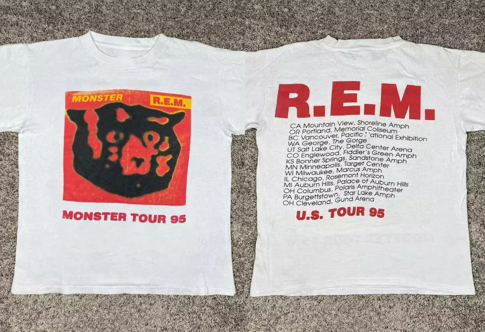 R.E.M Monster Tour '95 Unisex , 1995 90s REM Band Music Concert shirt Unisex