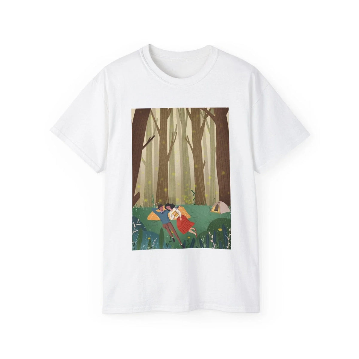 Love Couple Autumn Forest Artwork Painting | Custom Graphic Unisex