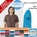 🔥 Bella + Canvas Men Jersey Short Sleeve T Shirt Ringspun Up To 5XL 3001 a Unisex