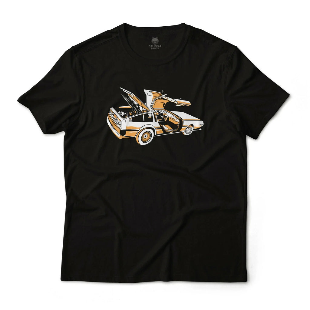 Delorean Classic Car Graphic Art Unisex 100% Cotton Tee Unisex