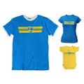 Mens SWEDEN Retro Strip Football 2024 Swedish World CUp Euro Kit Unisex