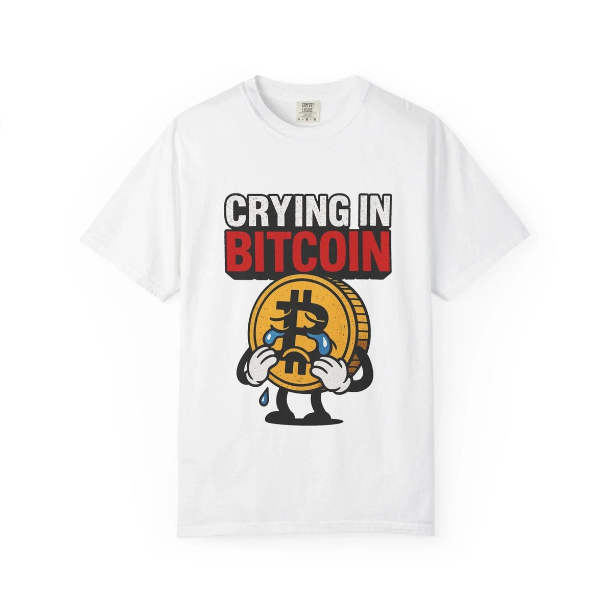 Crying in Bitcoin | Crypto Meme Tee, Bitcoin Cartoon Unisex