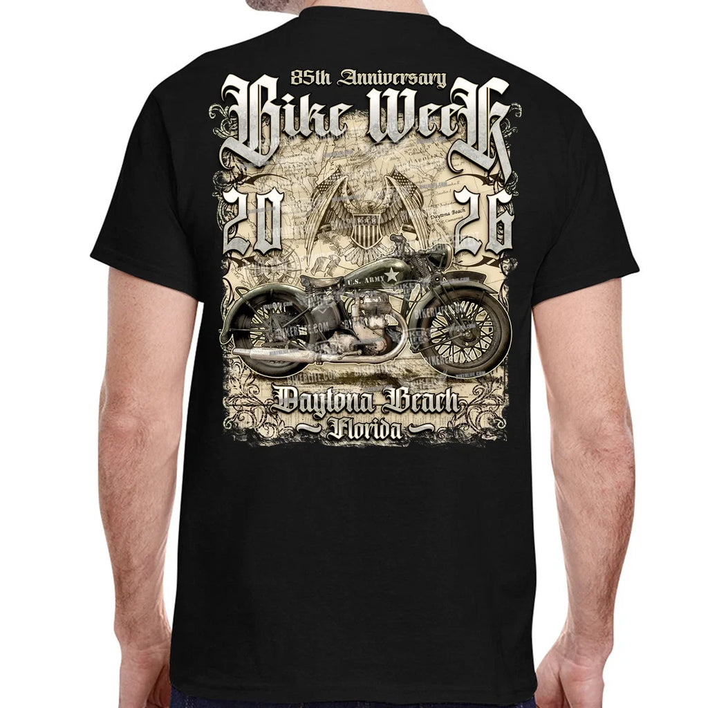 2026 Bike Week Daytona Beach Vintage Army Bike No Harley Unisex