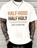 MEN/WOMEN WHITE LARGE HALF HOOD HALF HOLY Unisex